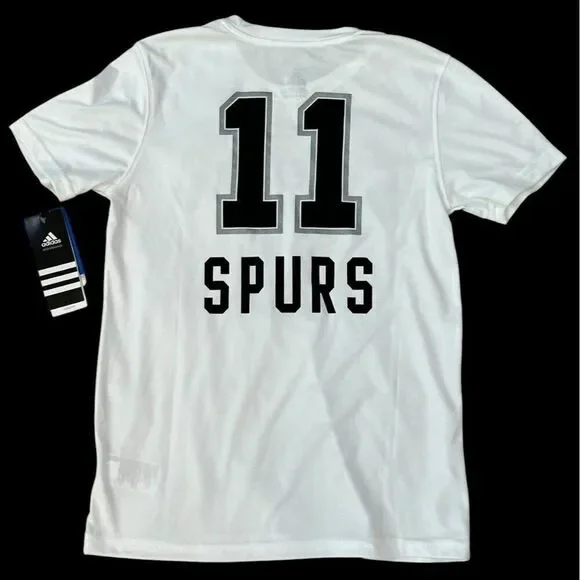 Adidas San Antonio Spurs Austin #11 Youth Medium 10 - 12 Climalite T Shirt NWT - Picture 2 of 5